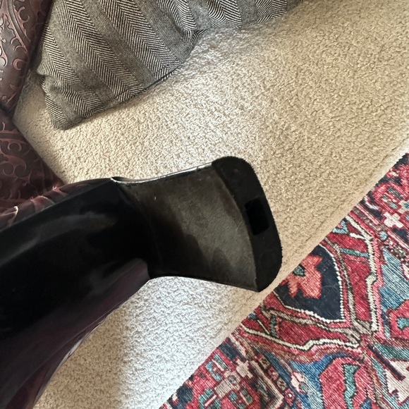 Vintage DKNY Brown Patterned Knee-High Boots - Picture 9 of 11